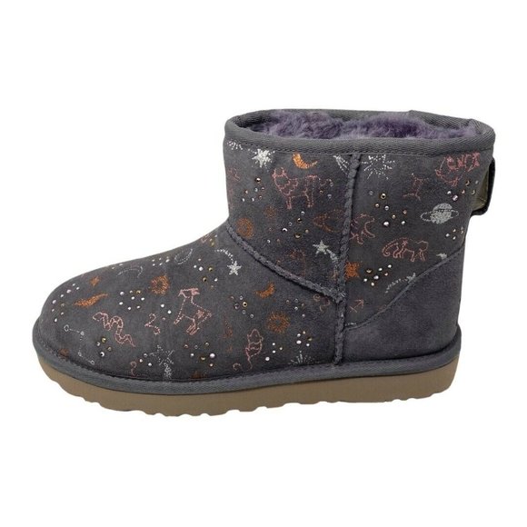 UGG Shoes - UGG Womens Classic Zodiac Mini Nightfall Suede Sheepskin Boots Size 8 US NEW